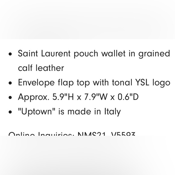 YSL Baby Uptown Pouch- NO OFFERS - Picture 13 of 13